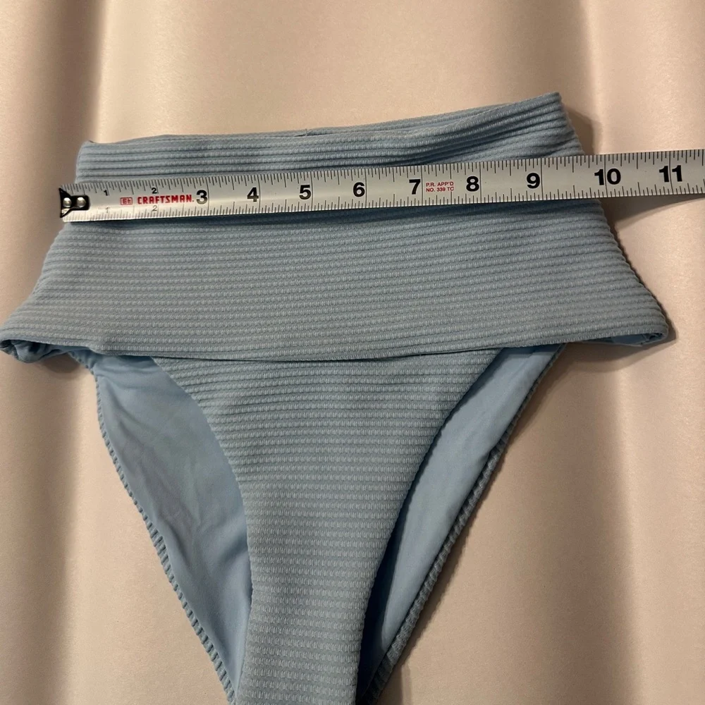L*Space Desi Blue High-Waisted Bikini Bottom - NWOT - Size S (estimated)